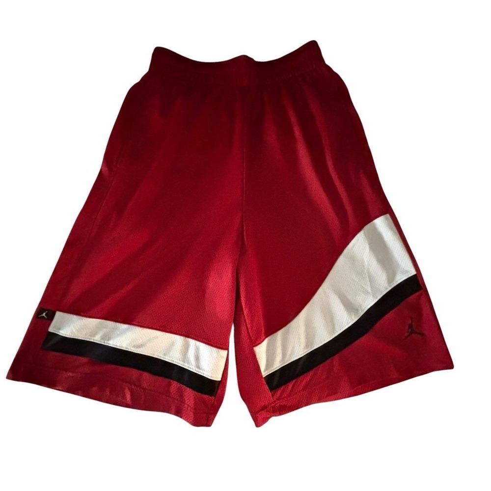 Jordan Dri-FIT Basketball Shorts Men's Small Red Mesh Athletic Gym Training EUC